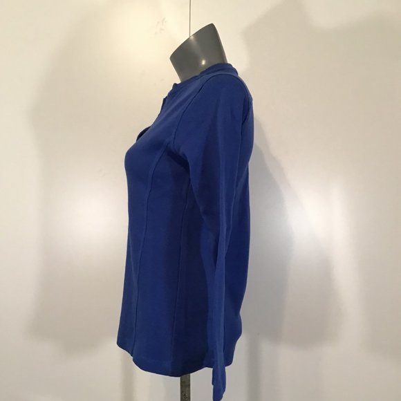 Haight & Ashbury Long Sleeve Royal Blue Henley Top Size L - Picture 6 of 11